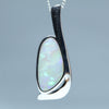 Natural Australian Coober Pedy Silver Opal Pendant