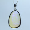 Natural Australian Crystal Opal Silver Penant