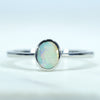 Natural Australian Boulder Opal Silver Ring