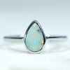 Natural Australian Boulder Opal Silver Ring