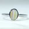 Natural Australian Boulder Opal Silver Ring