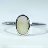 Natural Australian Boulder Opal Silver Ring