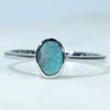 Natural Australian Boulder Opal Silver Ring