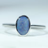 Natural Australian Boulder Opal Silver Ring