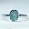 Natural Australian Boulder Opal Silver Ring