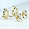 Coober Pedy Heart shaped Crystal Opal and Diamond 14K Gold Earrings (5.5 x 5mm) Code EE33