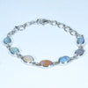Natural Australian Boulder Opal Silver Bracelet