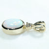 Gold Opal Pendant Side View