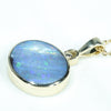 Gold Opal Pendant Side View