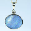 Natural Australian Boulder Opal Gold Pendant