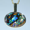 Natural Australian Koroit Opal Gold Pendant