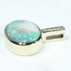 Gold Opal Pendant Side View
