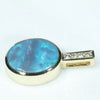 Gold Opal Pendant Side View