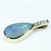 Gold Opal Pendant Side View