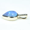Gold Opal Pendant Side View