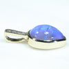 Gold Opal Pendant Side View