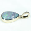 Gold Opal Pendant Side View