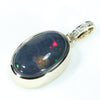 10k Gold - Solid Black Opal - Natural Diamonds