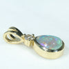 Gold Opal Pendant Side View