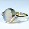 Crystal Opal Colours are more intense when Ring is on finger.