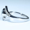 White Gold Opal Ring Side View