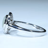White Gold Opal Ring Side View