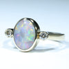10k Gold  - Solid Lighting Ridge Dark Opal - Natural Diamonds