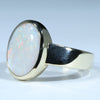 Easy Wear Gold Thick Band and Large Opal Ring