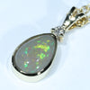 10k Gold - Solid Lightning Ridge Dark Opal - Natural Diamond