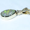 Gold Opal Pendant Side View