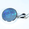 White Gold Opal Pendant Side View