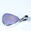 White Gold Opal Pendant Side View