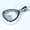 Solid White Gold Opal Pendant Rear View