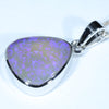 14k White Gold - Solid Lightning Ridge Dark Opal