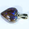 Gold Opal Hear Pendant Side View