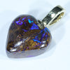 Opal Matrix is Hand Shaped and Polished into a Heart