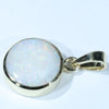 Gold Opal Pendant Side View