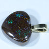 Opal Heart Pendant Side View