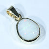 Coober Pedy White Opal Gold Pendant (8mm x 7mm ) Code - AA144