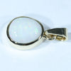 Coober Pedy White Opal Gold Pendant (8mm x 7mm ) Code - AA144