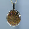 Natural Australian Koroit Matrix Opal Gold Pendant
