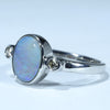 Sterling Silver - Solid Lighting Ridge Dark Opal - Natural Diamonds