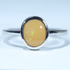 Natural Australian Boulder Opal Silver Ring