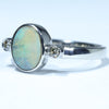 Sterling Silver - Solid QLD Boulder Opal - Natural Diamonds