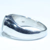 Silver Opal Men's Ring Side View