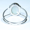 Solid Opal Silver Ring Rear View