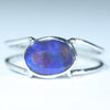 Natural Australian Lighting Ridge Opal Silver Ring