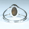 Solid Opal Silver Ring Rear View