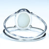 Solid Opal Silver Ring Rear View