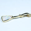 Gold Opal Pendant Side View